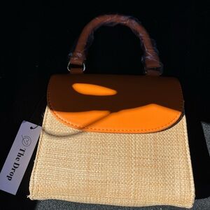 Orange and Tan Women's Bag